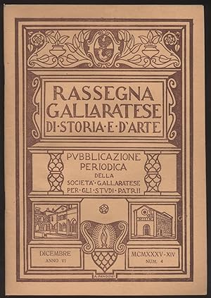 Rassegna gallaratese di storia e d'arte - 1935 Dicembre -Anno VI - N. 4