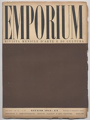 Emporium - Rivista mensile d'arte e di cultura- 1942 Giugno n. 570