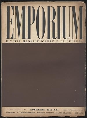 Emporium - Rivista mensile d'arte e di cultura- 1942 Novembre 1942 n. 575