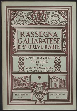 Rassegna gallaratese di storia e d'arte - 1931 Settembre -Anno II - N. 3
