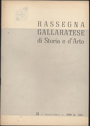 Rassegna gallaratese di storia e d'arte - 1952 Settembre -Anno XI - N. 3