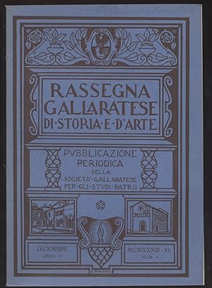 Rassegna gallaratese di storia e d'arte - 1933 Dicembre -Anno IV - N. 4