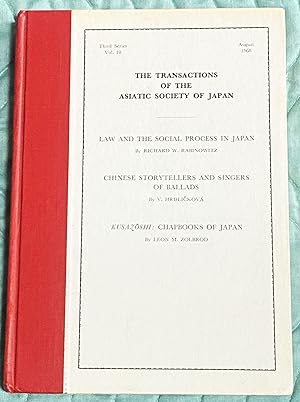 The Transactions of the Asiatic Society of Japan, Third Series, Vol. 10, August 1968; includes La...