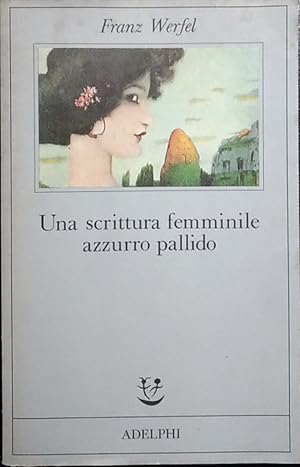 Una scrittura femminile azzurro pallido