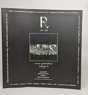 R de réel Revue généraliste volume s / N°20 novembre 2003 - février 2004