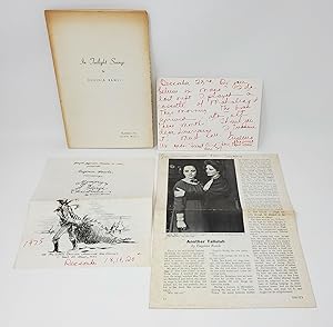 In Twilight Swings (Book of Poetry, Christmas Card, Playbill, and Article) SIGNED