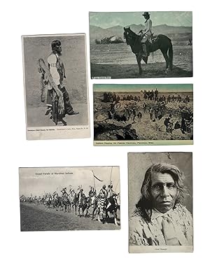 Archive of 5 Native American Real Photo postcards