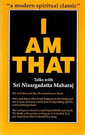 I AM THAT: Talks with Sri Nisargadatta Maharaj