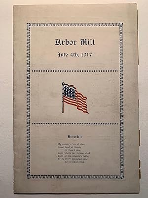 Arbor Hill July 4th, 1917 Program, Albany, New York