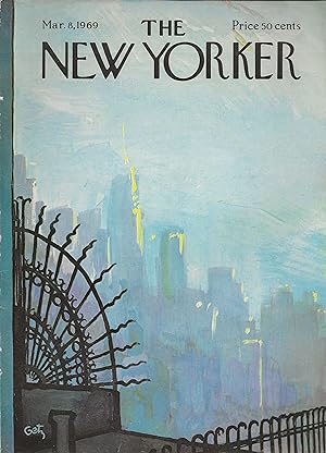 The New Yorker March 8, 1969 Arthur Getz FRONT COVER ONLY