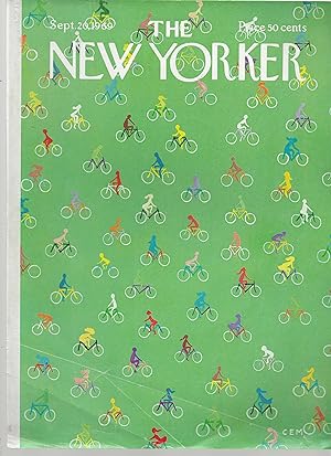 The New Yorker September 20, 1969 Charles Martin FRONT COVER ONLY