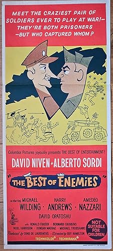 The Best of Enemies: Original 1961 Australian Daybill Movie Poster