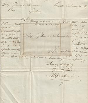 1816 - One of the earliest extant Old China Trade letters regarding a shipment of tea and silk fr...