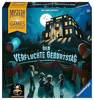 Ravensburger Familienspiel - 26948 Mystery Games: Der verfluchte Geburtstag - kooperatives Geschi...
