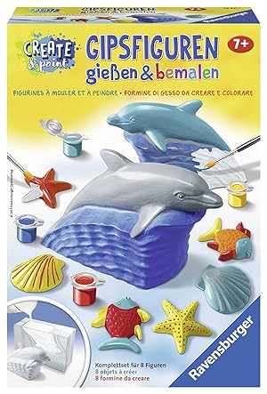 Ravensburger 285211 - Create & Paint - Delfin - Gipsfiguren giessen & bemalen