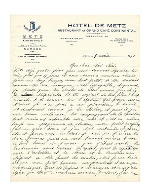 Tendre lettre damour de la Môme Piaf à son amant Yves Montand pendant sa tournée dans lEst de l...