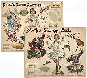 "Polly's Dancing Dolls" and "Polly's Paper Playmates" -- Twelve (12) Uncut Paper Dolls of Diverse...