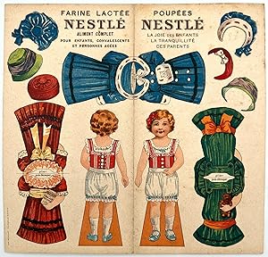 "Poupées Nestlé" -- Uncut Advertising Paper Doll