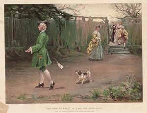 Vintage April Fool Character after G. MacIver Grierson,1894 Chromolithograph