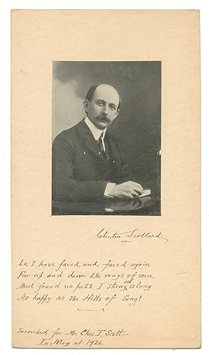 Signed Photograph of Clinton Scollard with a four line poem