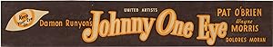 Johnny One-Eye (Original mini-banner poster for the 1950 film noir)