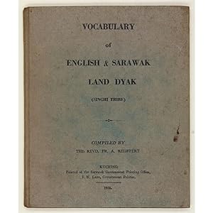 Vocabulary of English and Sarawak Land Dyak (Singhi Tribe).