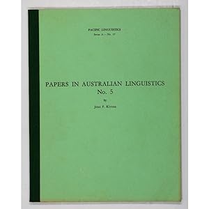Papers in Australian Linguistics No. 5.