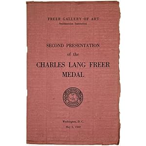 Second presentation of the Charles Lang Freer Medal.