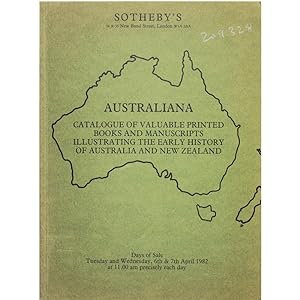 Australiana. Catalogue of printed books and manuscriprs illustrating the early history of Austral...