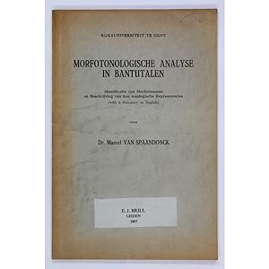 Morfotonologische Analyse in Bantutalen. Identificatie van Morfotonemen en Beschrijving van hun t...