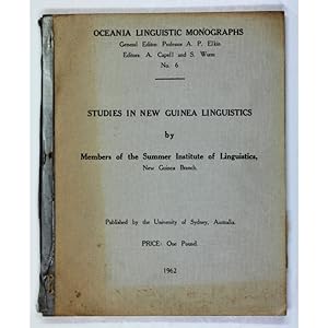 Studies in New Guinea Linguistics