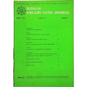 Majalah Ilmu-Ilmu Sastra Indonesia. Indonesian Journal of Cultural Studies. Djilid III, Nomor 1, ...