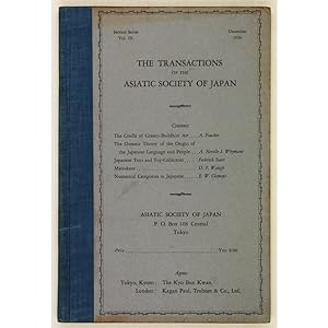 The Transactions of The Asiatic Society of Japan.