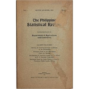 The Philippine Statistical Review. Vol.I. No.2. Second quarter, 1934.