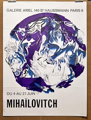 MIHAÏLOVITCH, Affiche d'exposition 1970, Lithographie.