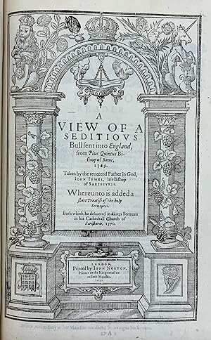 1611 - Five Works by John Jewell on Theology - Finely Bound In One Modern Volume