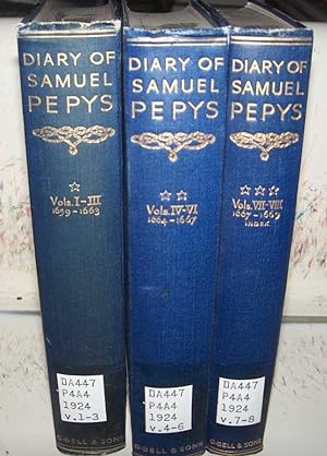 The Diary of Samuel Pepys Volumes 1-8 in 3 Books