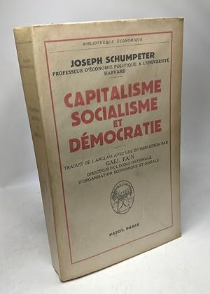 Capitalisme socialisme et démocratie