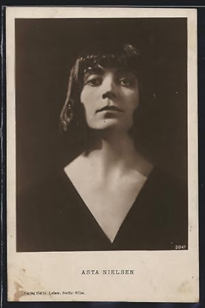 Ansichtskarte Schauspielerin Asta Nielsen, Porträtaufnahme