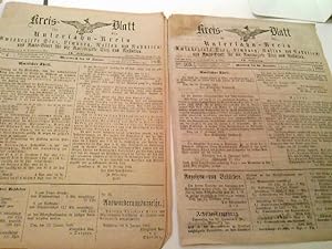 Konvolut: 2 Zeitungen Kreis-Blatt für den Unter-Lahn-Kreis - (Amtsbezirke Diez, Limburg, Nassau u...