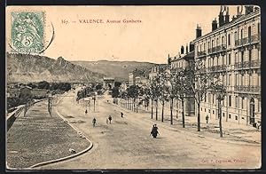 Carte postale Valence, Avenue Gambetta