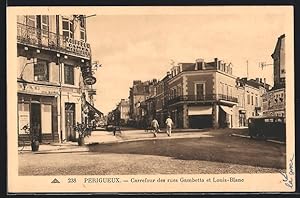 Carte postale Perigueux, Carrefour des rues Gambetta et Louis-Blanc