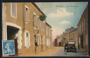Carte postale Bierné, Rue Principale, vue de la rue