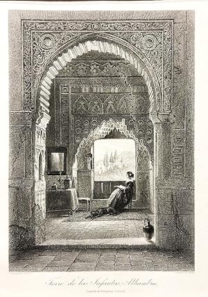 TORRE de las Infantas. Alhambra. Dibujado por C. Werner y grabado por T. Heawood.