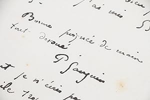 Lettre autographe signée de Paul Gauguin : "je suis doué dit-il à en rendre les autres jaloux"