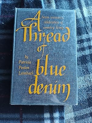 A thread of blue denim