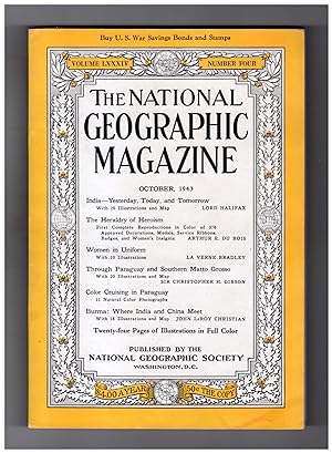 National Geographic Magazine - October,1943. India; Medals - the Heraldry of Heroism (376 color i...