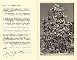 Ansel Adams, "Winter Sports in Yosemite," Signed Photograph for "The Ahwahnee" Restaurant Menu, 1953