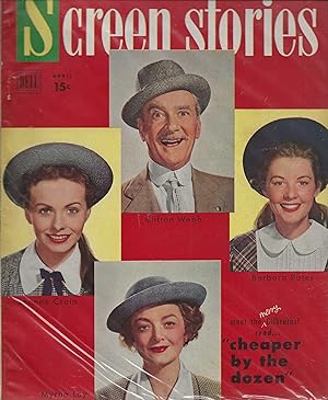 Screen Stories Magazine April 1950 Clifton Webb, Myrna Loy!