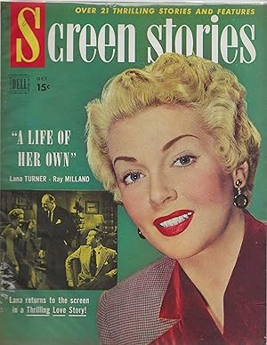 Screen Stories Magazine October 1950 Lana Turner, Ray Milland!